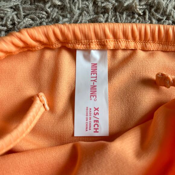 NWT! Juniors' Ninety-Nine° Tunnel Side-Tie Orange Bikini Bottoms Size X-Small - Picture 3 of 6